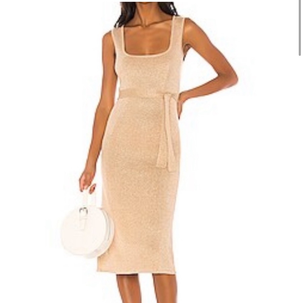 Song of style dress or fancy pool cover up. gold sparkle in the fabric.